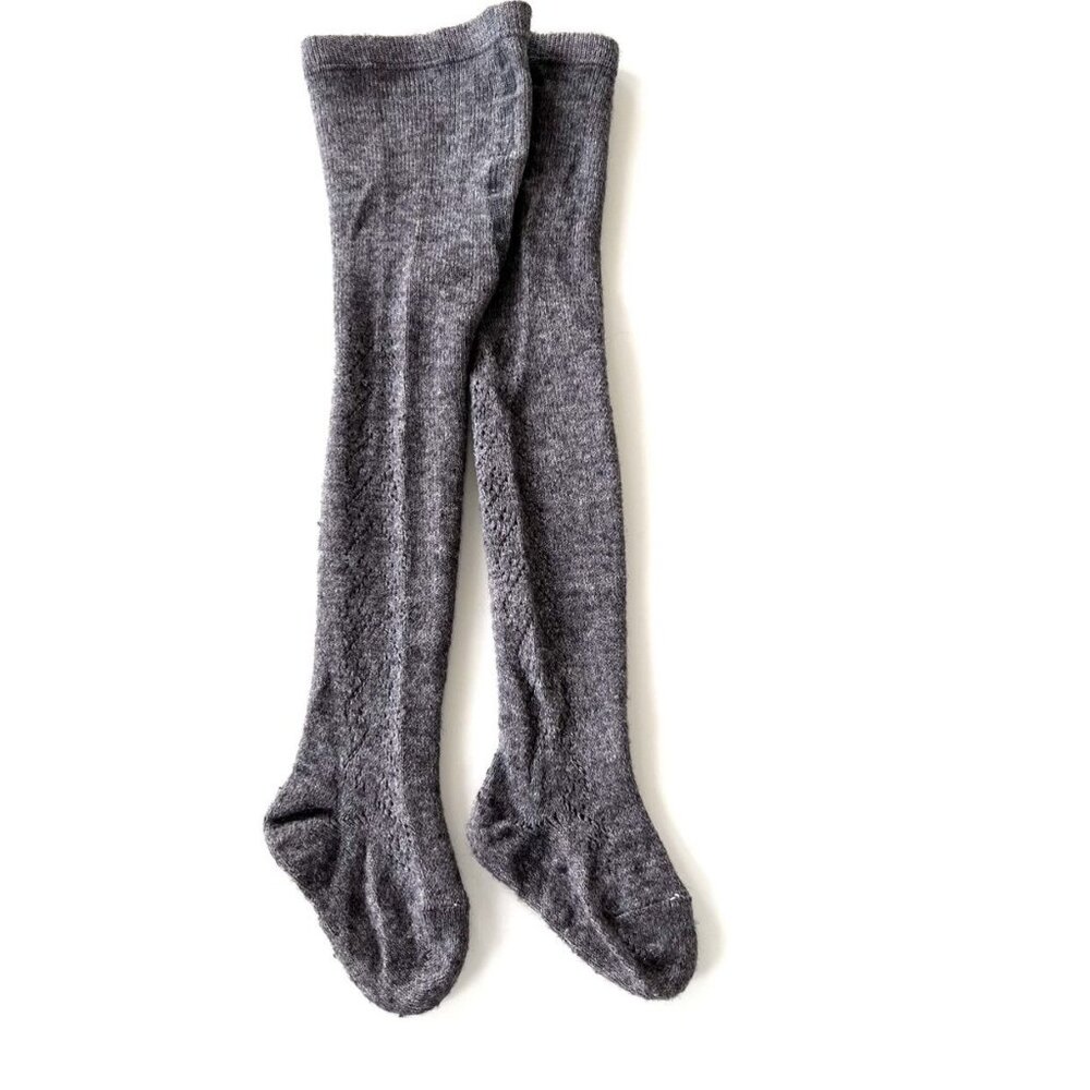Condor Gray Side Crochet Tights